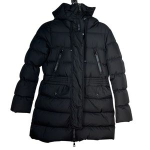 Moncler • Size 0 (X Small) • BLACK APHROTI LONG DOWN JACKET •Puffer Long Coat